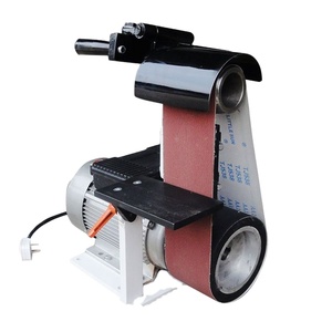 Lijadora Eléctrica Vertical Pequeña con Rueda de Aluminio, Máquina de Lijado con Banda Abrasiva, Máquina de Pulido de Acero Inoxidable - Product Image 1