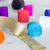 Papier de soie recyclé personnalisé imprimé pour emballage cadeau, papier crépon DIY, guirlande de papier crépon, fournitures de fête