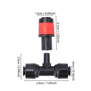 Bewässerungs-Schnellanschluss-Dreiwege-Achtloch-Tropfer Yongquan Garten-Zerstäubungsgerät Automatische Blumenbewässerung Garten-Tropfsystem - Product Image 5