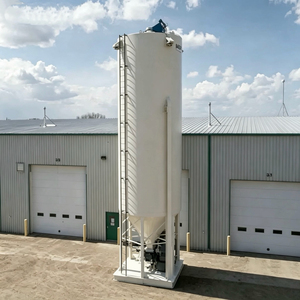 Silo de stockage de ciment 50T 100T 200T, réservoir vertical en acier boulonné avec pompe et moteur pour le stockage en vrac de cendres volantes en poudre, pour la construction en béton - Product Image 3