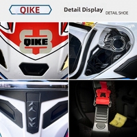 Casque intégral Qike pour moto à double lentille, en ABS, avec grande aileron arrière personnalisée, certifié ECE, toutes saisons