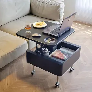 XYベストノルディックリフティングモバイルホーム小さなアパートのコーヒーテーブルモダンでシンプルな無垢材の多機能収納コーヒーテーブル
