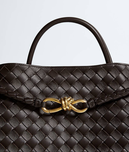 Bottega BV <b>Small</b> Andiamo Top handle bag in supple Intrecciato leather with signature knot detail and <b>sliding</b> cross-body Veneta - Product Image 3