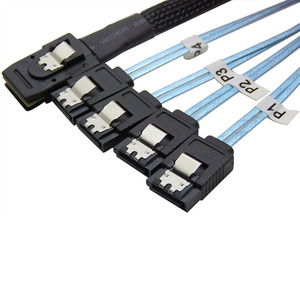 Cable de Datos Trenzado de 180 Grados, 4SATA a 4SATA 4.0 7P Hembra, para Caja de Ordenador y Disco Duro - Product Image 4
