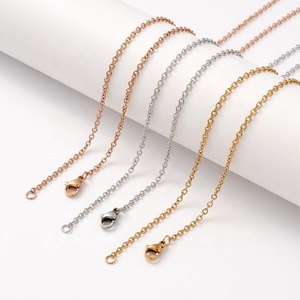 Collar <span class=keywords><strong>de</strong></span> Cadena <span class=keywords><strong>de</strong></span> Acero Inoxidable Joyería <span class=keywords><strong>de</strong></span> <span class=keywords><strong>Alta</strong></span> <span class=keywords><strong>Calidad</strong></span> Chapado en Oro <span class=keywords><strong>de</strong></span> 18K con PVD Resistente al Agua y Sin Deslustre Collar <span class=keywords><strong>de</strong></span> Cadena Sencilla - Product Image 1