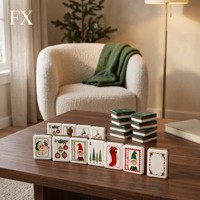 Jeu de Mahjong en Acrylique Durable FX avec 160 Tuiles de Style Américain, Jeu de Société Classique de Stratégie pour la Famille et les Amis