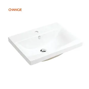 Ceramic Sink For Bathroom Hand Washing And Decoration China White Porcelain Undermount Vanity Cleaning Glazed Ceramic Sink