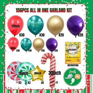 Hot Sale Multi Color Christmas Candy Cane <b>Balloon</b> <b>Arch</b> Set Decoration Lollipop Star Outdoor Xmas Backdrop Ornaments - Product Image 6