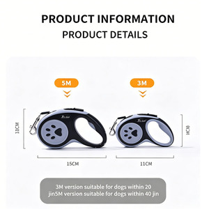 Guinzaglio Retrattile Classico e Confortevole per Animali Domestici, Corda in Nylon Anti-Groviglio, Impugnatura Ergonomica, Resistente con Blocco di Sicurezza - Product Image 6