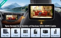 Moniteur d'appuie-tête Android 4G LTE 10,1'' 4 cœurs avec 2+32 Go 1920*1080P USB Wi-Fi et caméra frontale pour appels vidéo