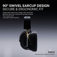 Casque de jeu sans fil MCHOSE V9 Turbo+ Tri-mode à faible latence pour l'e-sport, avec station de charge magnétique RGB et cadre en aluminium léger