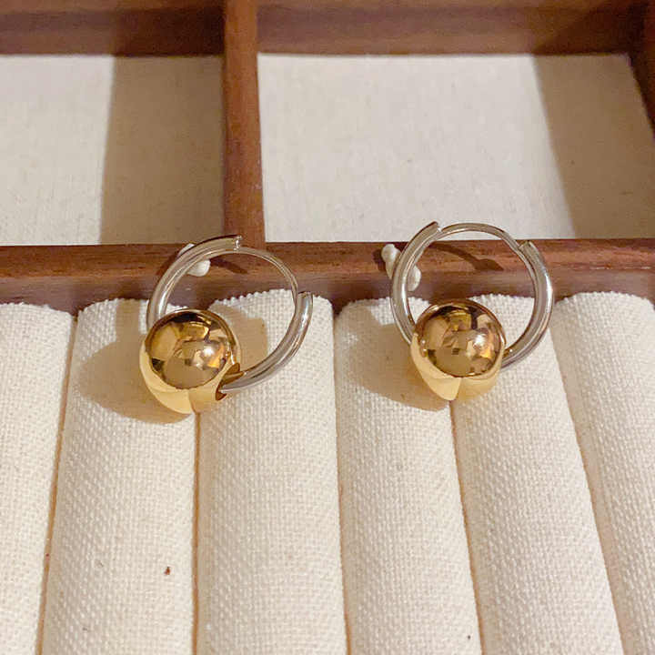 Wholesale fashion jewelry mixed color earrings real gold plated clip on