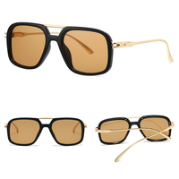 Lunettes de soleil unisexes DL à double barre métallique, protection UV400, légères, monture intégrale, design tendance