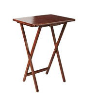 Plateau TV portable en bois pliable en bambou pour snack et thé Ensemble de table de luxe pour le dîner Table à café