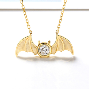 Collane con ciondolo a forma di pipistrello con diamante naturale <span class=keywords><strong>pawnable</strong></span> con gioielli in oro 18 carati - Product Image 1