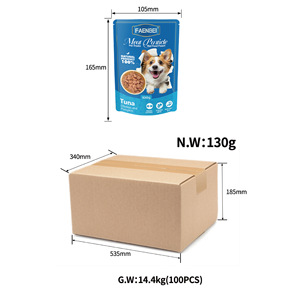 Offre Spéciale FAENBEI 130g Friandises pour Chiens 3 Saveurs Riches en Protéines Sans Céréales Pour Tous Âges Particules de Viande pour Chiens <span class=keywords><strong>Aliment</strong></span> Humide en Sachet - Product Image 5