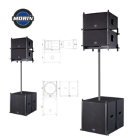 Système de haut-parleurs professionnels Morin TW10/18SUB avec subwoofer de 18 pouces et 10 pouces, 350 W, 8 ohms, pour diverses occasions