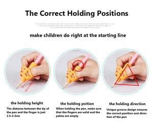 Impugnature a penna per bambini che scrivono a mano per bambini in età prescolare, portamatite in Silicone supporto per la scrittura per la presa di materiale scolastico per bambini - Product Image 3
