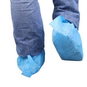 Couvre-chaussures antidérapants en polypropylène PP jetables, couvre-chaussures d'intérieur blanc bleu Non tissé - Product Image 1