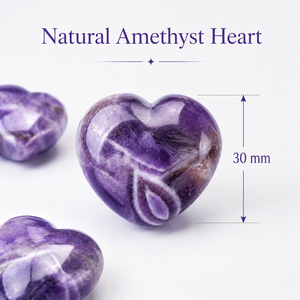 Ciotola in Ametista Naturale Lucidata a Forma di Cuore da 30MM, Tendenza Moda, Oggetto d'Arte e da Collezione, Fantastica Gemma Intagliata Fai-da-te, Vendita all'Ingrosso - Product Image 2