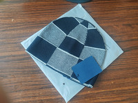 Bonnet tricoté de luxe à carreaux avec logo brodé personnalisé pour homme et femme – Chaud et tendance pour l'hiver