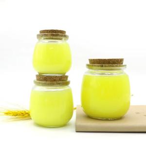 Pot en verre rond à large ouverture pour gelée, yaourt et pouding, avec couvercle en liège, personnalisable, 100ml, 200ml, 300ml - Product Image 6