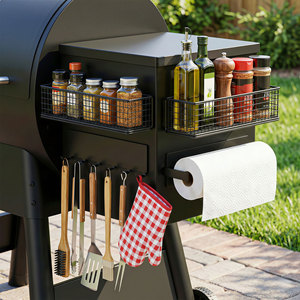 Estante Magnético para Especias con Ganchos y Soporte para Toallas de Papel para Parrilla <span class=keywords><strong>Traeger</strong></span>, Refrigerador Lateral y Almacenamiento en Lavadora - Product Image 4