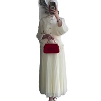 Ensemble jupe plissée ample et élégante à volants pour femme, collection Printemps 2026