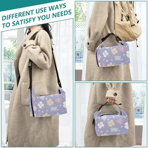 Sac à déjeuner personnalisé hawaïen tropical à la lavande et à l'hibiscus, sac isotherme et chauffant - Product Image 6