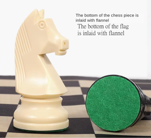 Piezas de Ajedrez de Plástico Estilo Alemán de Gran Venta, Altura del Rey 3.75 Pulgadas, Juego de Ajedrez Internacional Estándar para Club - Product Image 3
