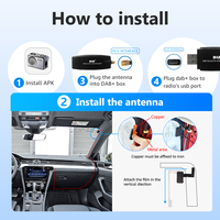 TOPSOURCE DAB+009 Antenne connectée USB certifiée CE, récepteur radio numérique pour autoradio Android universel, audio numérique FM