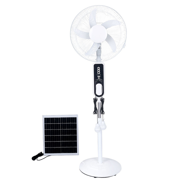 25W 30W Solar Panel Smart Rechargeable Electric Standing Floor Fan With Remote Control