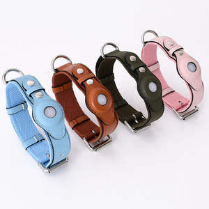 Collar con Rastreador GPS para Mascotas, Collar Antipérdida con Soporte para Airtag, Collar Ajustable de Nailon de Lujo para Perros, Personalizado, Sólido - Product Image 1