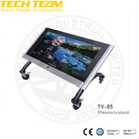 Support de présentation Techteam TV04 en aluminium, support mural pour téléviseur, plaque de base pour événements en extérieur et en intérieur