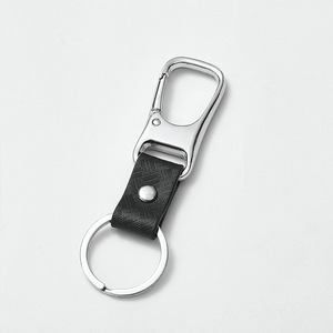 พวงกุญแจรถโลหะพร้อมสายหนัง A3903 สำหรับกุญแจและอุปกรณ์เสริม - Product Image 3