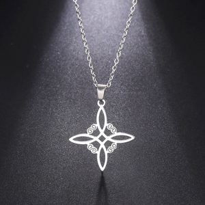 Collar con Nudo de Bruja de <span class=keywords><strong>Skyrim</strong></span> para Wicca y Brujería, Gargantilla de Acero Inoxidable, Amuleto Vintage, Joyería Sobrenatural, Regalo para Mujer - Product Image 3
