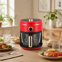 Friteuse à air chaud 4L multifonction sans huile, cuisson, rôtissage, grillade, friture, minuterie réglable, appareil de cuisine domestique