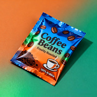 Sachet plat miniature en aluminium avec fermeture thermoscellée sur 3 côtés, logo personnalisé, qualité alimentaire, pour poudre, café, thé, petit emballage