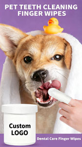 20 dents d'animaux de compagnie dentaire orale enlever l'haleine <span class=keywords><strong>moche</strong></span> nettoyage doigt lingettes humides pour animaux de compagnie chats chiens - Product Image 5
