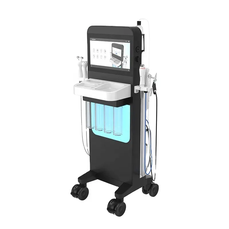 Meilleure machine de dermabrasion Hydra 8 en 1 avec microdermabrasion faciale à jet d'oxygène pour équipement de salon de beauté SPA