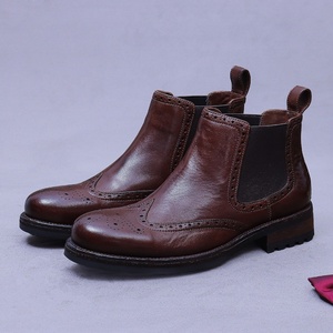 Nuevas Botas de Hombre Británicas Vintage con Suela de Cuero Goodyear Welt, Botas de Negocios Versátiles de Caña Alta - Product Image 5