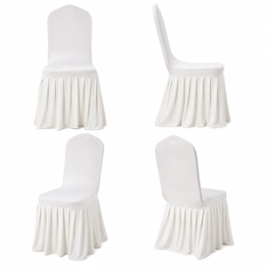 Funda Lavable Elástica para Silla de Banquete con Falda Plisada con Volantes para Decoración de Eventos y Catering - Product Image 1