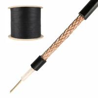 Cable Coaxial Digital de Audio y Video RG6 Negro de 75 Ohmios, 1M 1.5M 3M 5M con Conectores F para Antena de TV por Cable y Satélite