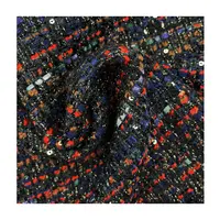 Günstige japanische und koreanische Art Polyester und Acryl gewebte Tweed Stoff für Mantel