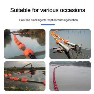 Material PE pluma flotante barrera Marina plástico naranja tubería boya flotante - Product Image 2