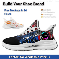 Chaussures de marche décontractées et baskets de sport pour hommes avec design graphique personnalisé en gros pour l'entraînement en extérieur