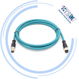 M12 Ağ Kablosu D Kodlu 4 Pin Konnektörlü Endüstriyel Ethernet Kablosu - Product Image 2