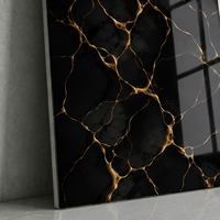 Carreaux de sol de luxe 60x120 en marbre noir de luxe avec des veines dorées audacieuses, carreaux de sol en porcelaine polie pour sol de villa 24x48