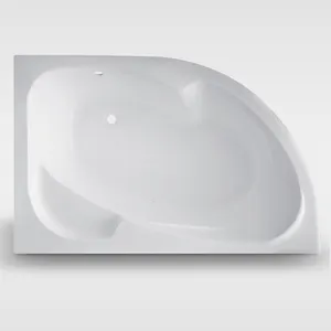उच्च गुणवत्ता वाले सेनेटरी वेयर बाथरूम त्रिकोण आकार में निर्मित ऐक्रेलिक बाथ टब कस्टम आकार के बाथटब