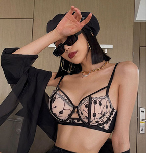 Comodo Set Lingerie da donna <span class=keywords><strong>reggiseno</strong></span> di <span class=keywords><strong>pizzo</strong></span> <span class=keywords><strong>nero</strong></span> trasparente ad asciugatura rapida - Product Image 6